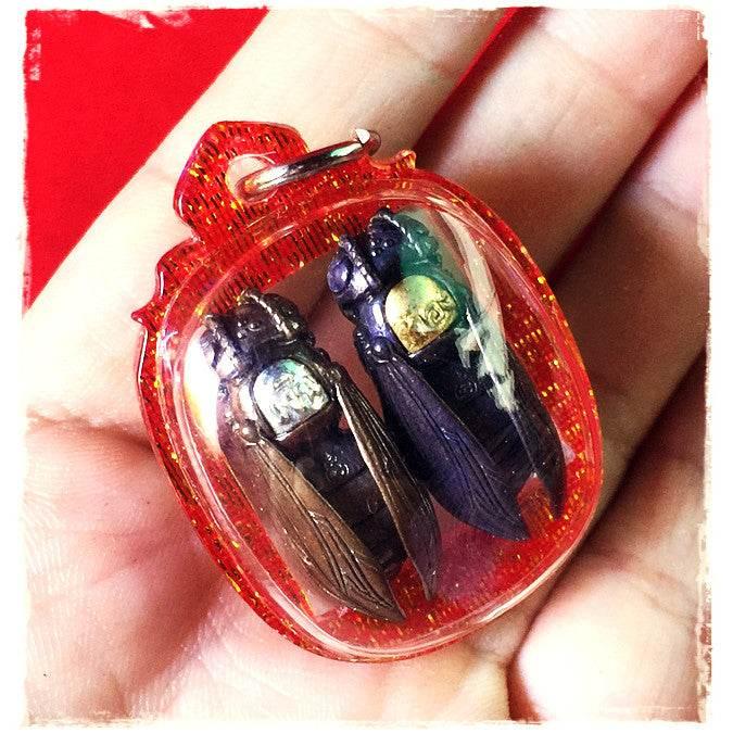 Tor Ngen Tor Thong Wasp Charm - Thai Prosperity Amulet for Business Success & Wealth
