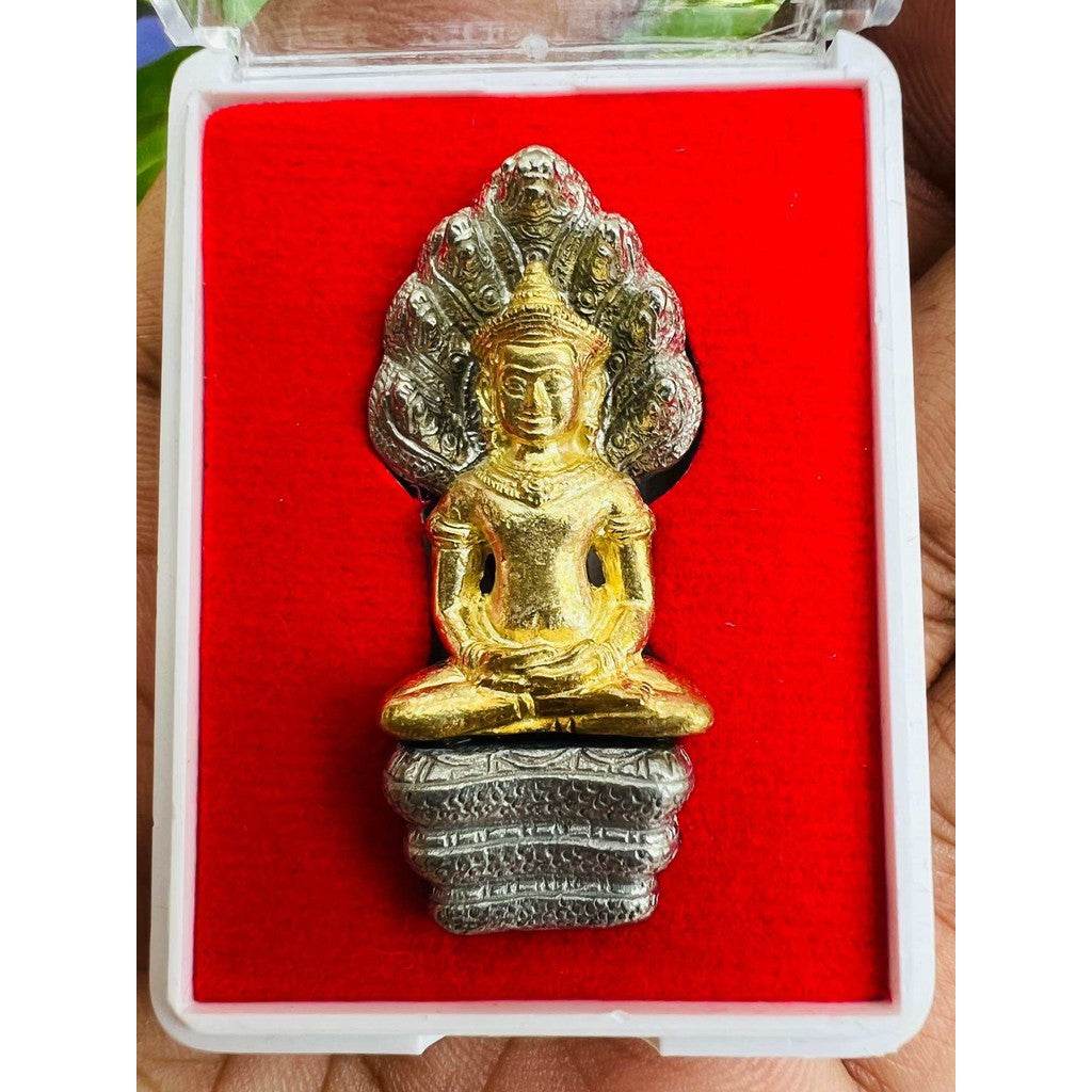 Phra Nak Prok First Edition Amulet by Luang Pu Kasem, Wat Mamuang Talod | Sacred Thai Amulet for Prosperity, Charisma &amp; Divine Protection - Thai Blessing Co