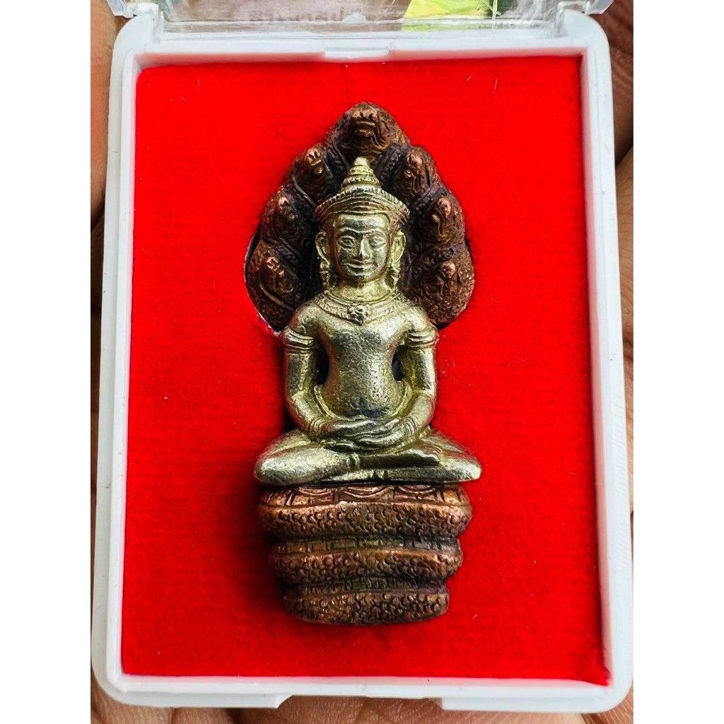 Phra Nak Prok Amulet by Luang Pu Kasem | First Edition Sacred Thai Amulet for Prosperity, Charisma & Divine Protection Copper Alpaca