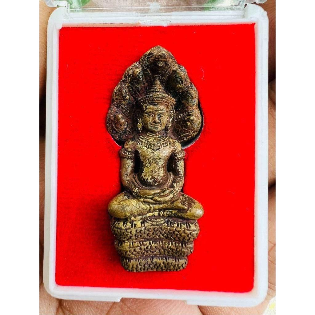 Phra Nak Prok Amulet by Luang Pu Kasem | First Edition Sacred Thai Amulet for Prosperity, Charisma & Divine Protection alloy