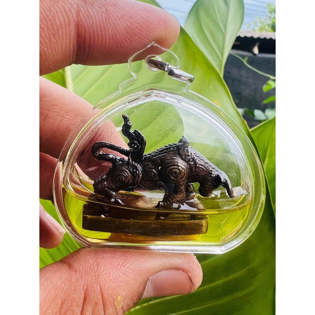 Phaya Ko Suwann Usop Ox Amulet – “Prab Yam Khan” Model (Anointed &amp; Consecrated in 2018, Master Suraphol Yuongthong) - Thai Blessing Co
