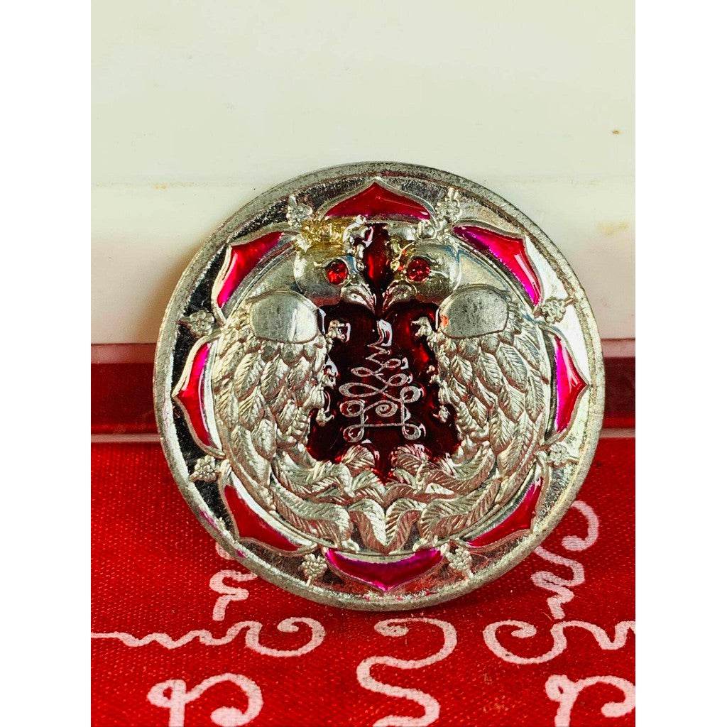 Sarika Na Sateeree First Edition – Lead Amulet with Real Diamond Eyes by Luang Phor Lap, Wat Khao Kob | Power of Attraction, Wealth &amp; Sales Flow from the Eyes of the Bird! - Thai Blessing Co