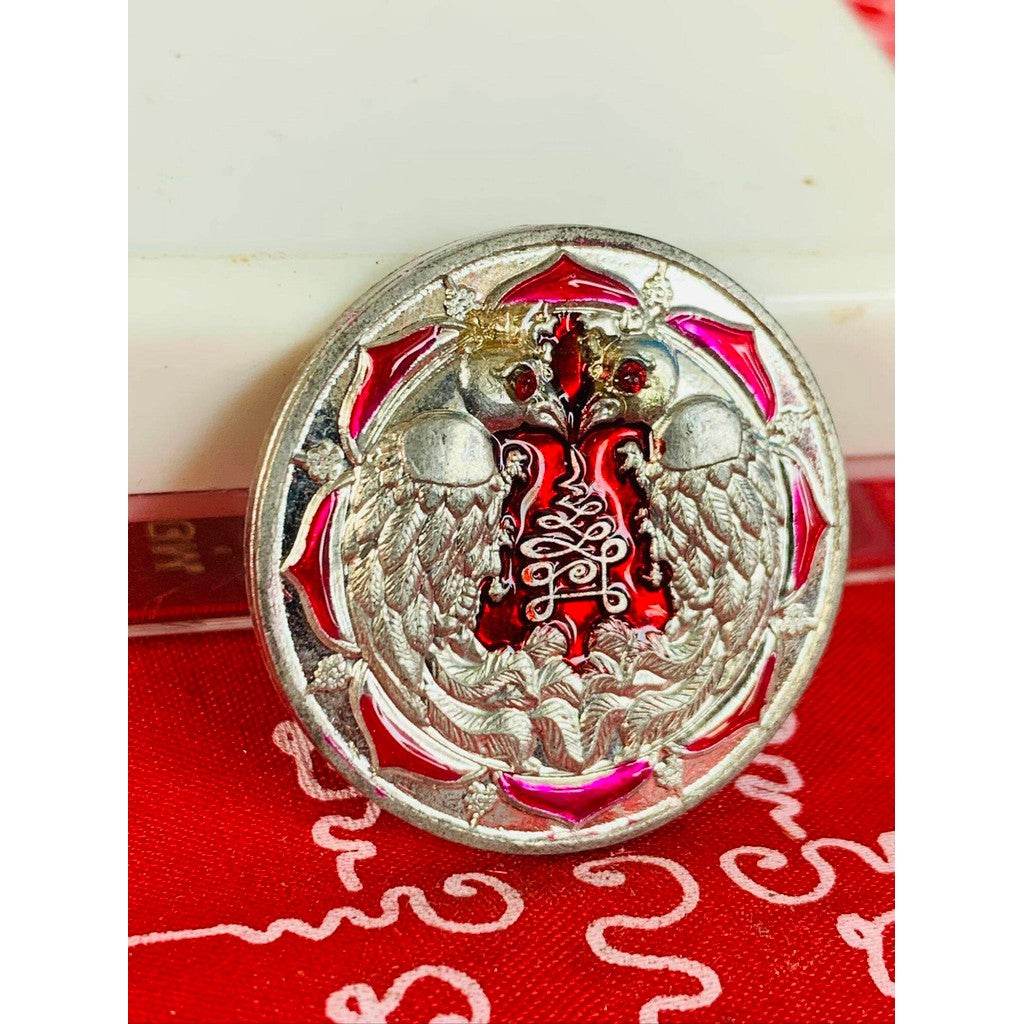 Sarika Na Sateeree First Edition – Lead Amulet with Real Diamond Eyes by Luang Phor Lap, Wat Khao Kob | Power of Attraction, Wealth &amp; Sales Flow from the Eyes of the Bird! - Thai Blessing Co