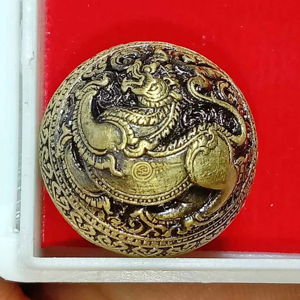 Mercury Singha Hor Amulet by Luang Pu Noi Thammatharo - Divine Gold Alloy for Supreme Wealth, Protection, and Life Enhancement Default Title