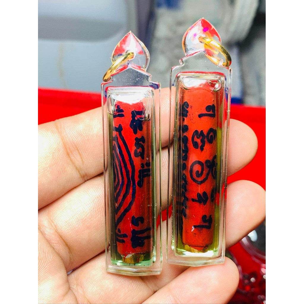 Golden Lotus Charm Takrut – 9-Petal Sacred Amulet by Ajarn Nann Mongkol Kao, Nakhon Si Thammarat - Thai Blessing Co