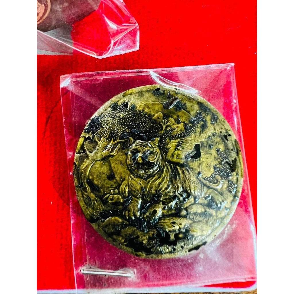 Tiger Amulet Set – Sleeping Tiger Supreme Destiny Booster by Ajarn Prasert of Wat Nai Tao (5-Piece Limited Edition)