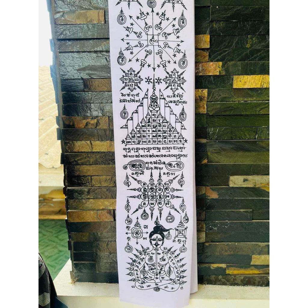Maha Yant 108 Shoulder Cloth – Wai Khru 2024 Edition by Master Sittichai (Wat Khao Aor &amp; Wat Muang Ngam) - Thai Blessing Co