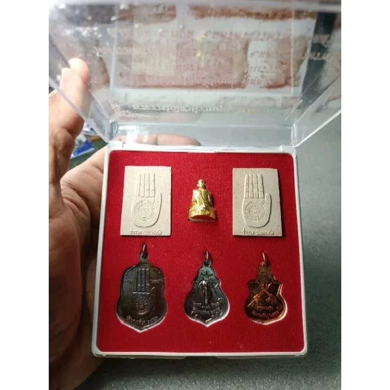 Rare Commemorative Amulet Set - Phra Khunupathamacharn 2009 from Wat Tham Khwan Mueang, Phang Nga