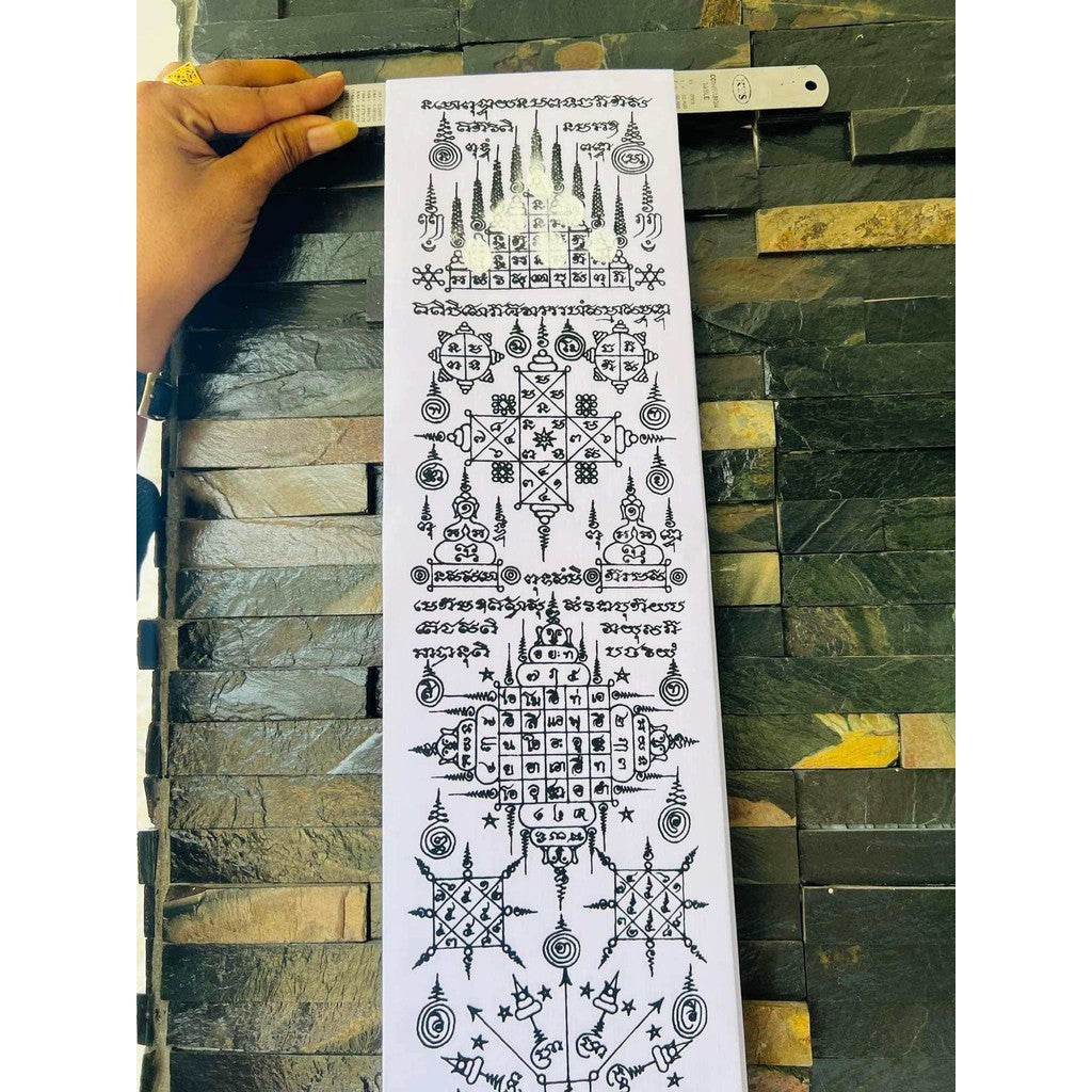 Maha Yant 108 Shoulder Cloth – Wai Khru 2024 Edition by Master Sittichai (Wat Khao Aor &amp; Wat Muang Ngam) - Thai Blessing Co