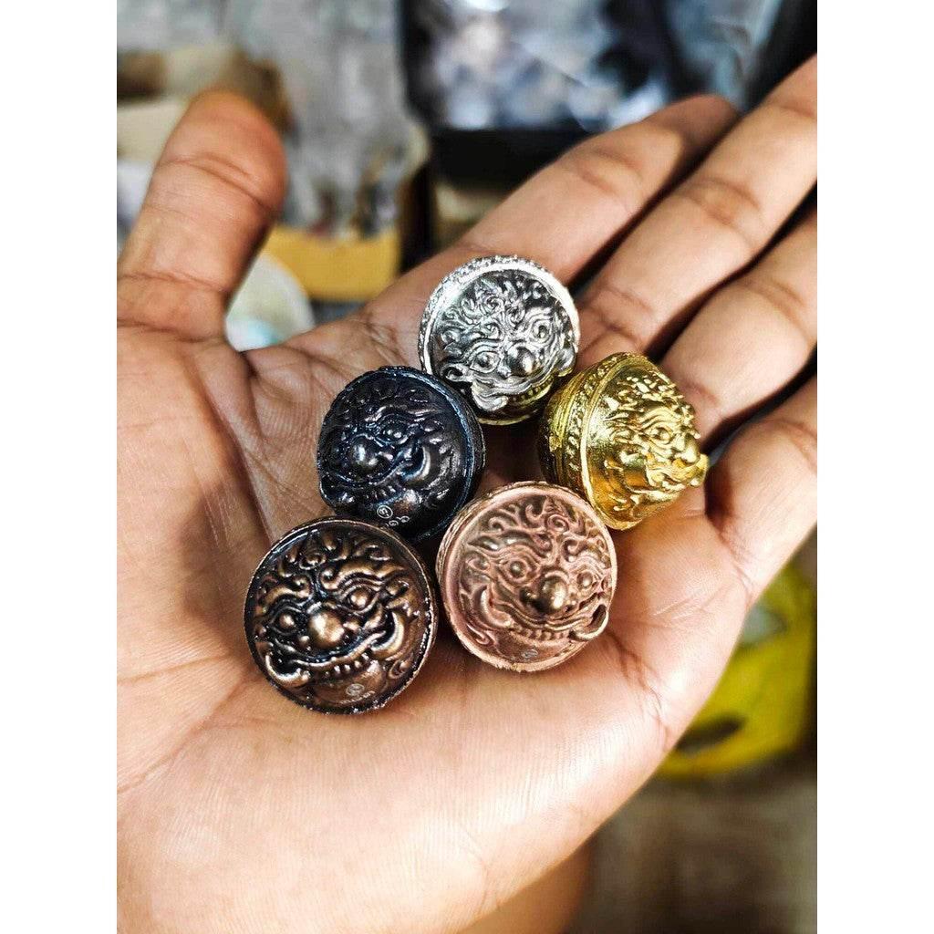 Mercury Ball Amulet by Luang Pu Klom – First Mold for Wealth Boosting and Spiritual Protection