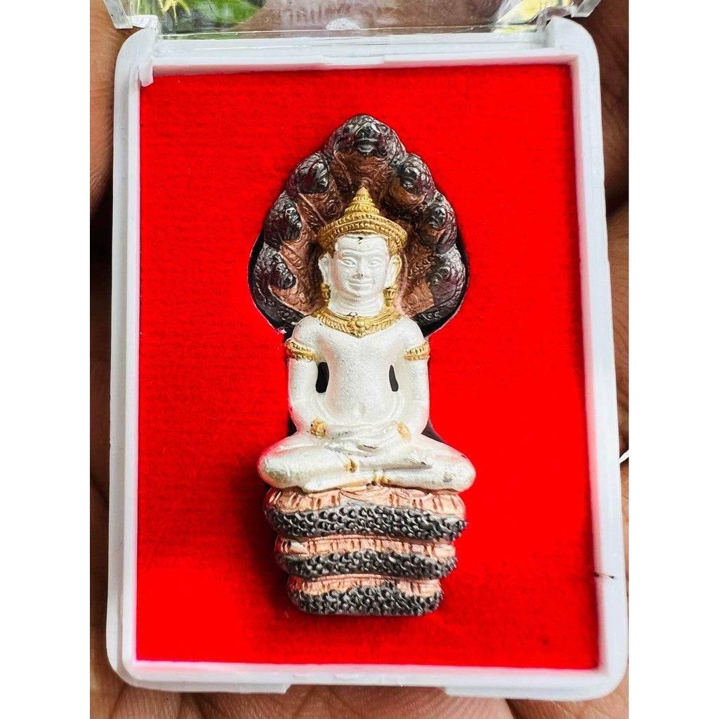 Phra Nak Prok Amulet by Luang Pu Kasem | First Edition Sacred Thai Amulet for Prosperity, Charisma & Divine Protection 4K
