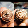 Mercury Ball Amulet by Luang Pu Klom – First Mold for Wealth Boosting and Spiritual Protection Ancient fire skin