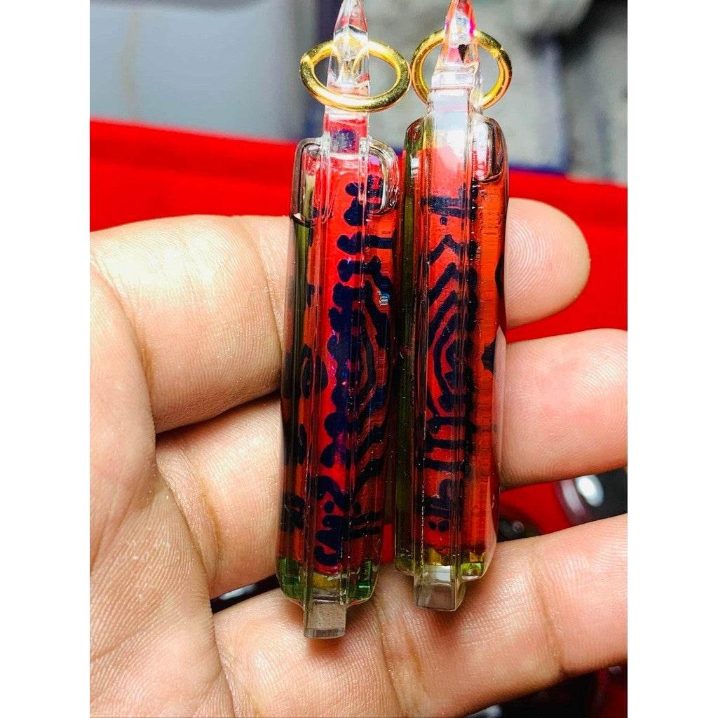 Golden Lotus Takrut Amulet – Sacred 9-Petal Charm by Ajarn Nann Mongkol Kao from Nakhon Si Thammarat
