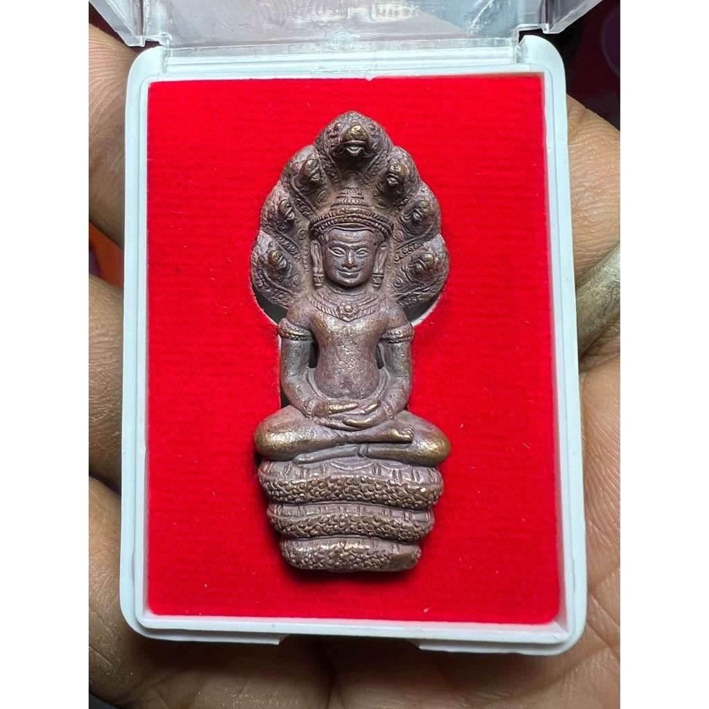 Phra Nak Prok Amulet by Luang Pu Kasem | First Edition Sacred Thai Amulet for Prosperity, Charisma & Divine Protection illegal copper