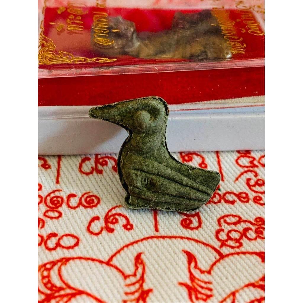 Sarika Bird Amulet Wealth Charm by Luang Por Chob – Limited Edition 2025 Temple-Blessed in Nuea Rich Material