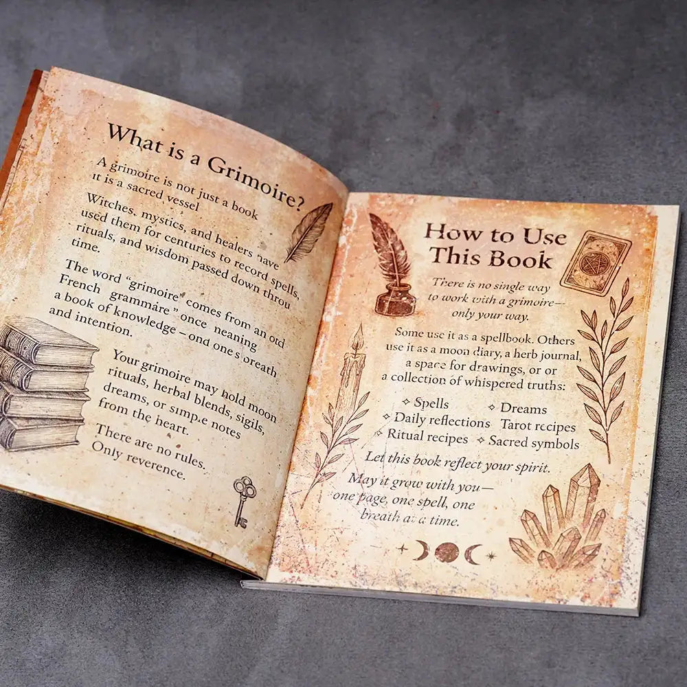 📚 Shadow Book of Magic – 77 Pages of Lunar Lore, Herbal Myths & Gothic Dark Academia Witchcraft
