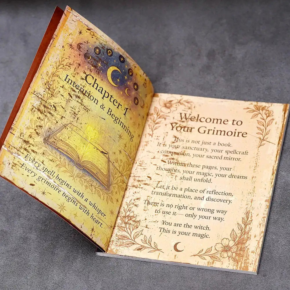 📚 Shadow Book of Magic – 77 Pages of Lunar Lore, Herbal Myths & Gothic Dark Academia Witchcraft