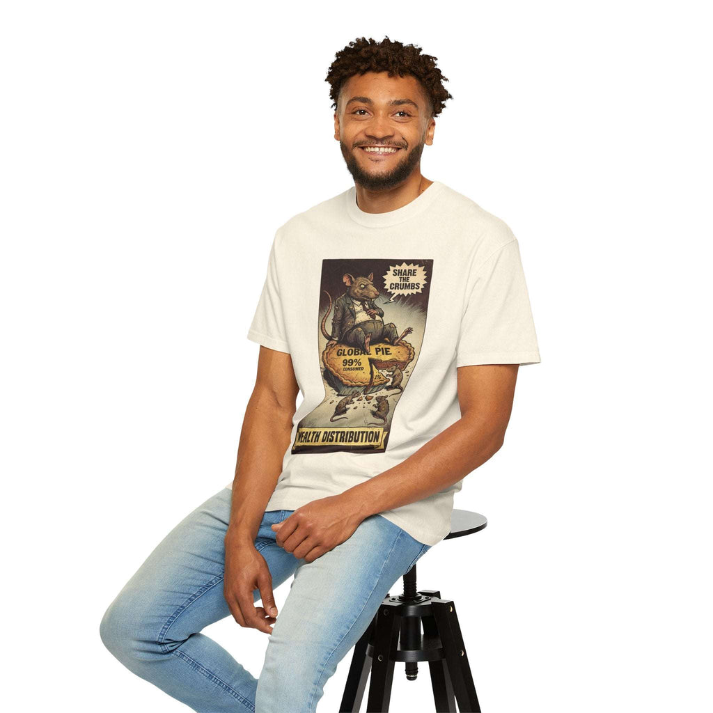 Share The Crumbs Shirt, Wealth Distribution Satire Tee, Vintage Capitalism Political Graphic, Social Justice Streetwear, Anti-Greed Rat Gift