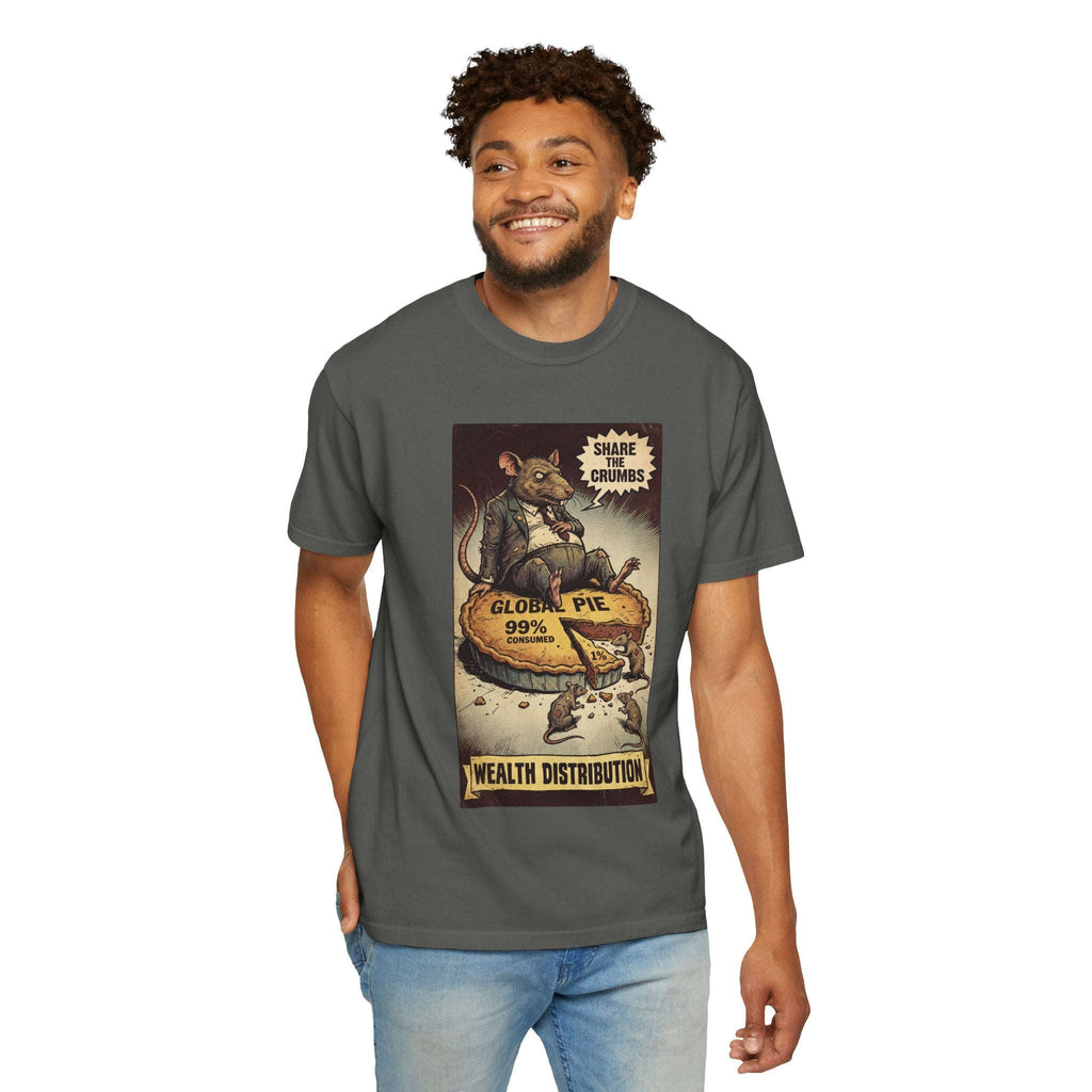 Share The Crumbs Shirt, Wealth Distribution Satire Tee, Vintage Capitalism Political Graphic, Social Justice Streetwear, Anti-Greed Rat Gift