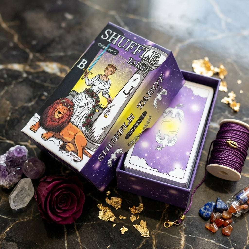 Shuffle Tarot Deck Collection C Complete A & B Set - 116 Silver Gilded Cards In Rigid Box, Premium 350 GSM Art Stock Alternative Rider-Waite-Smith Intuitive Reading Matrix, Luxury Creative Storytelling Mystic Talisman Gift