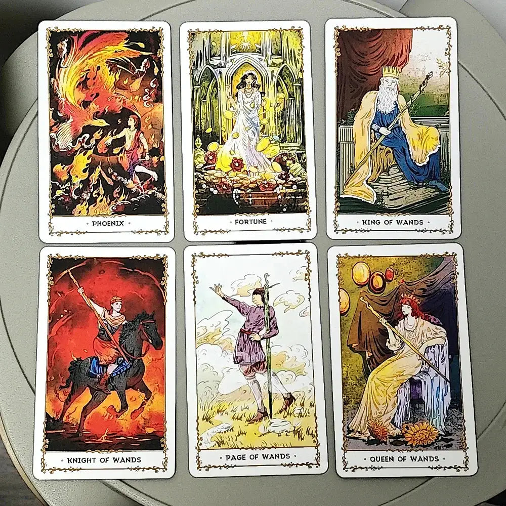 Silent Desolate Tarot Deck – 78 Pcs Cartoon Rider Waite Style Tarot Cards | Compact 10.3 x 6 cm | Durable and Beginner-Friendly Default Title