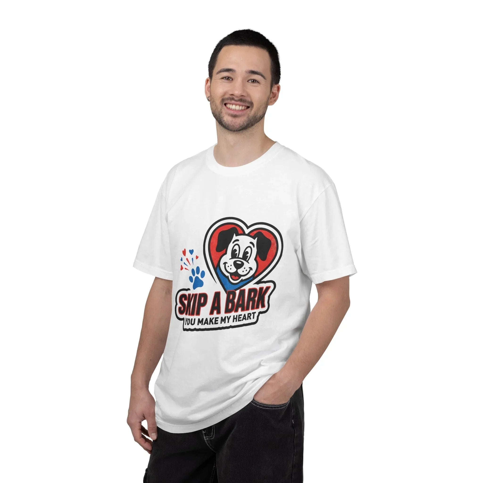 Skip A Bark You Make My Heart Shirt, Cute Dog Pun T-Shirt, Vintage Dog Badge Tee, Pet Parent Gift, Dog Mom Dog Dad