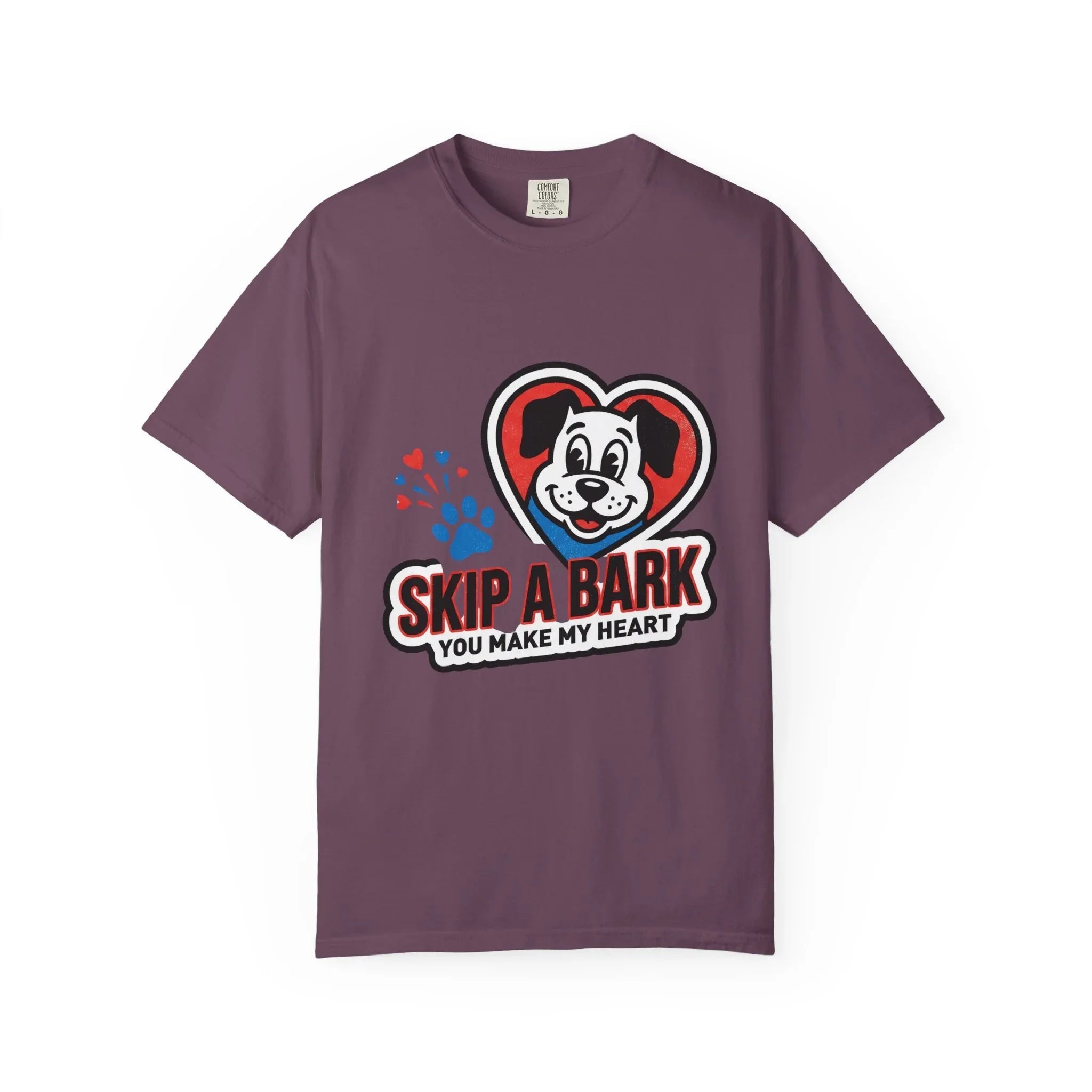 Skip A Bark You Make My Heart Shirt, Cute Dog Pun T-Shirt, Vintage Dog Badge Tee, Pet Parent Gift, Dog Mom Dog Dad Berry M