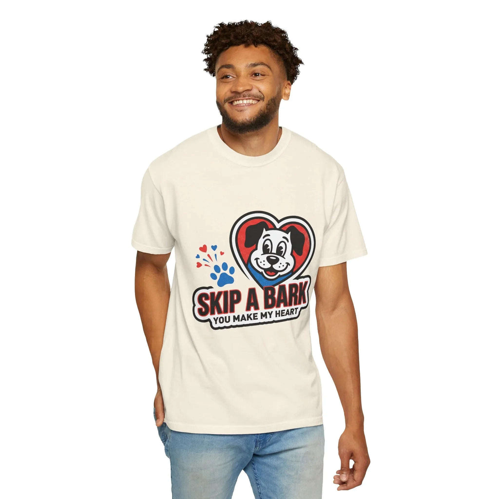 Skip A Bark You Make My Heart Shirt, Cute Dog Pun T-Shirt, Vintage Dog Badge Tee, Pet Parent Gift, Dog Mom Dog Dad