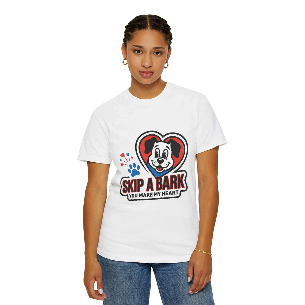 Skip A Bark You Make My Heart Shirt, Cute Dog Pun T-Shirt, Vintage Dog Badge Tee, Pet Parent Gift, Dog Mom Dog Dad
