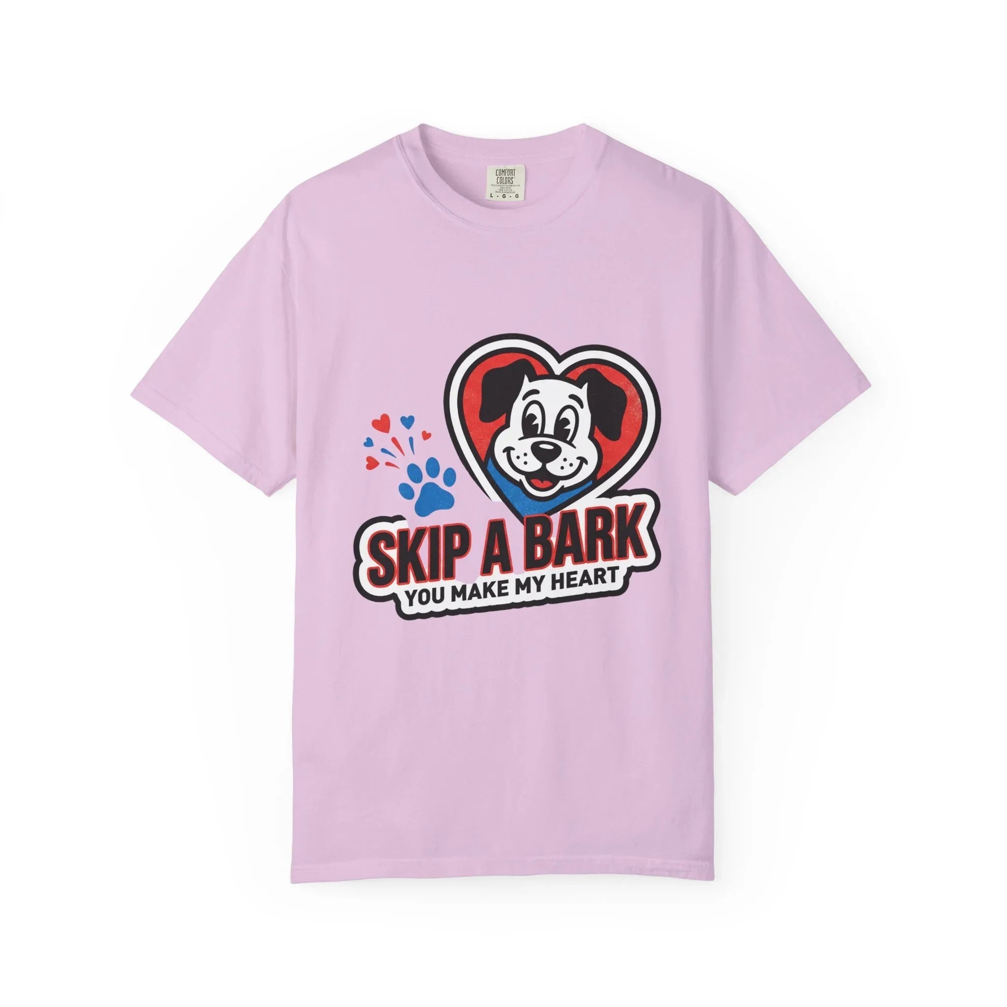 Skip A Bark You Make My Heart Shirt, Cute Dog Pun T-Shirt, Vintage Dog Badge Tee, Pet Parent Gift, Dog Mom Dog Dad Orchid