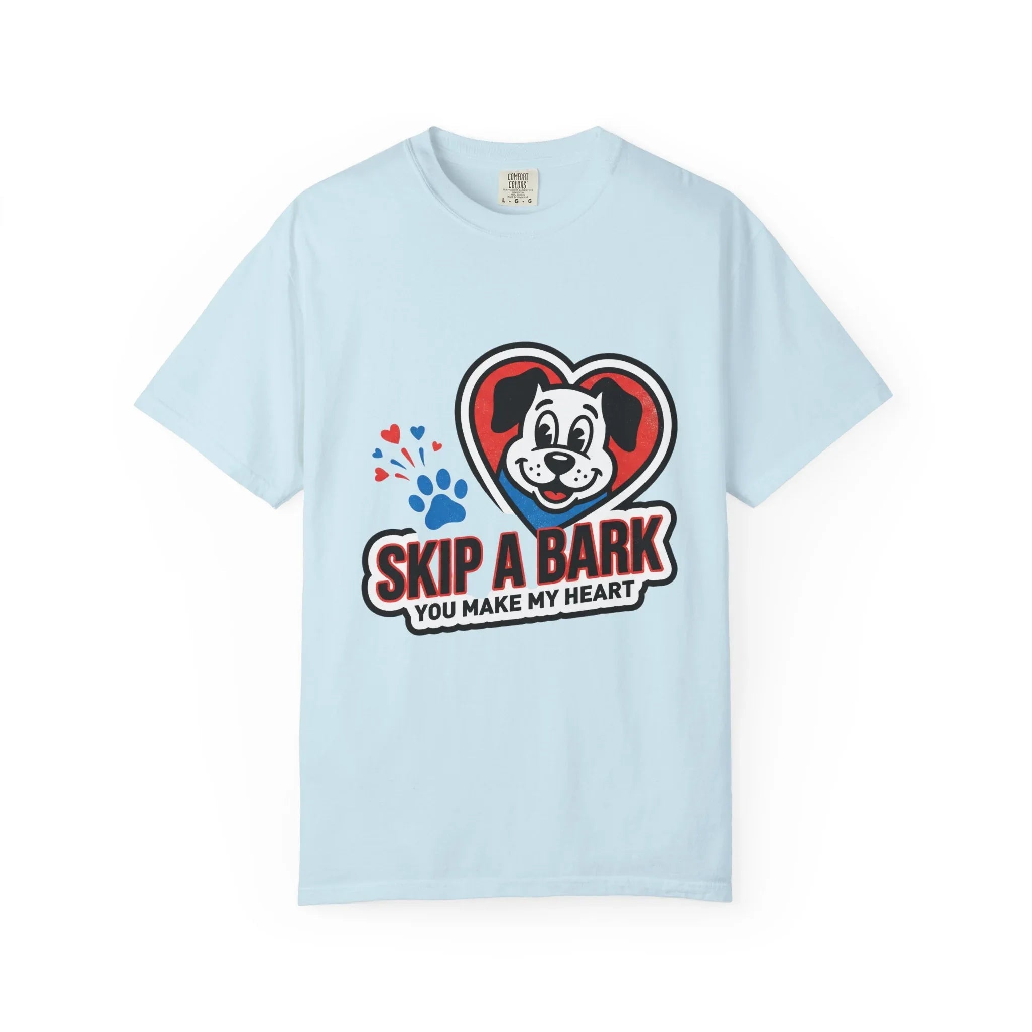 Skip A Bark You Make My Heart Shirt, Cute Dog Pun T-Shirt, Vintage Dog Badge Tee, Pet Parent Gift, Dog Mom Dog Dad Chambray