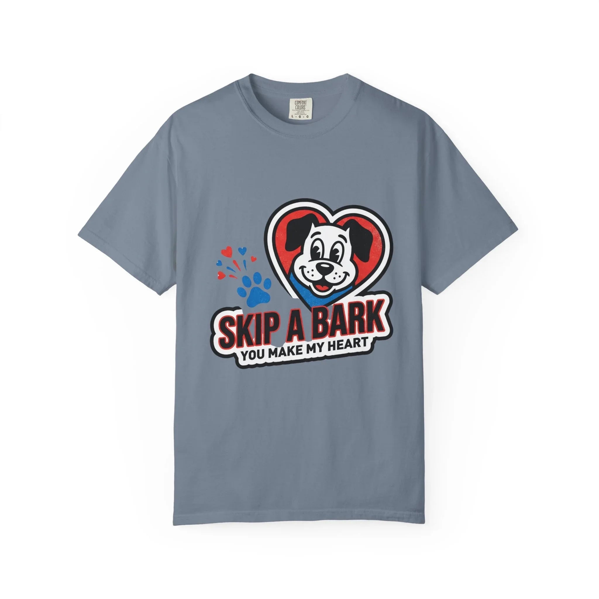 Skip A Bark You Make My Heart Shirt, Cute Dog Pun T-Shirt, Vintage Dog Badge Tee, Pet Parent Gift, Dog Mom Dog Dad Blue Jean