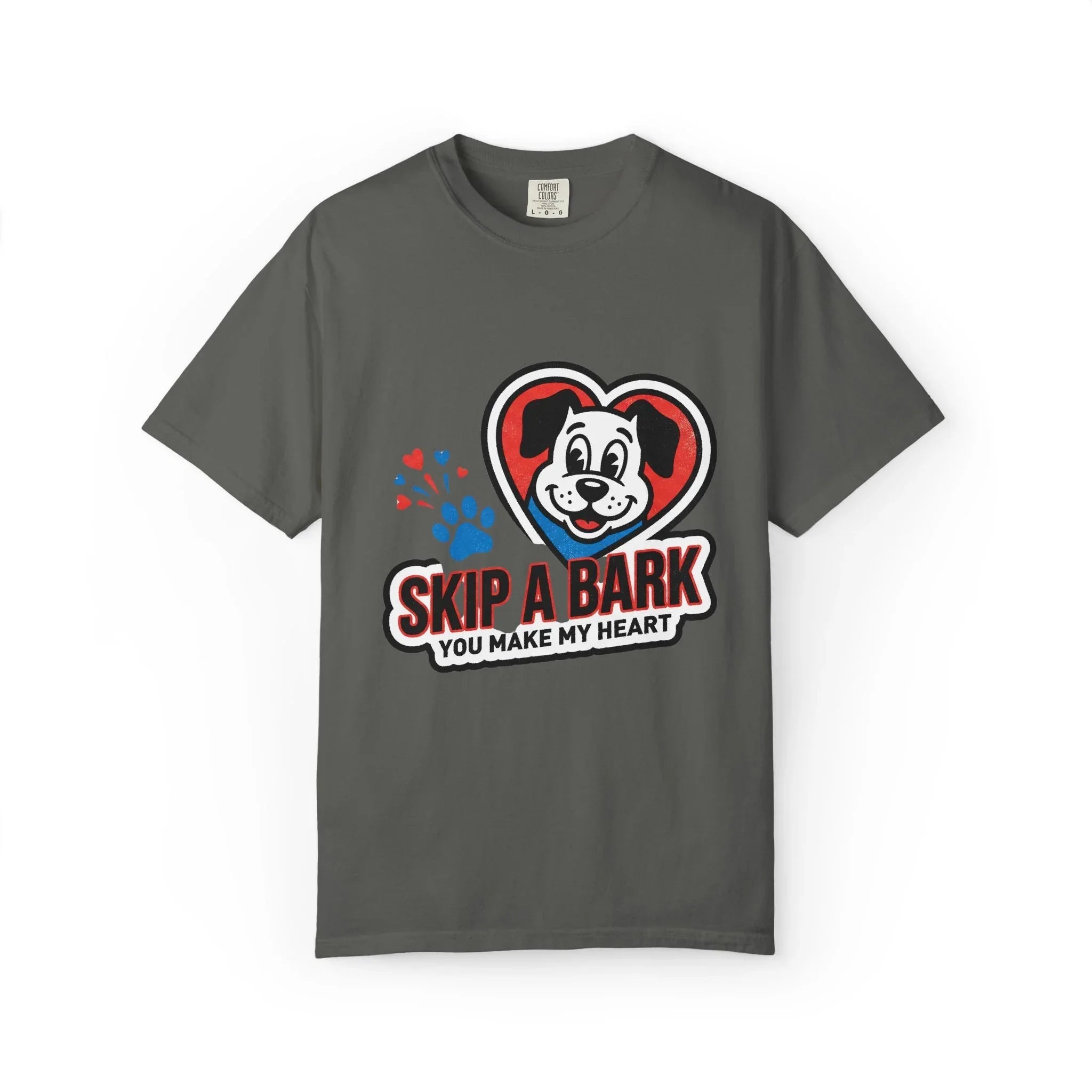 Skip A Bark You Make My Heart Shirt, Cute Dog Pun T-Shirt, Vintage Dog Badge Tee, Pet Parent Gift, Dog Mom Dog Dad Pepper