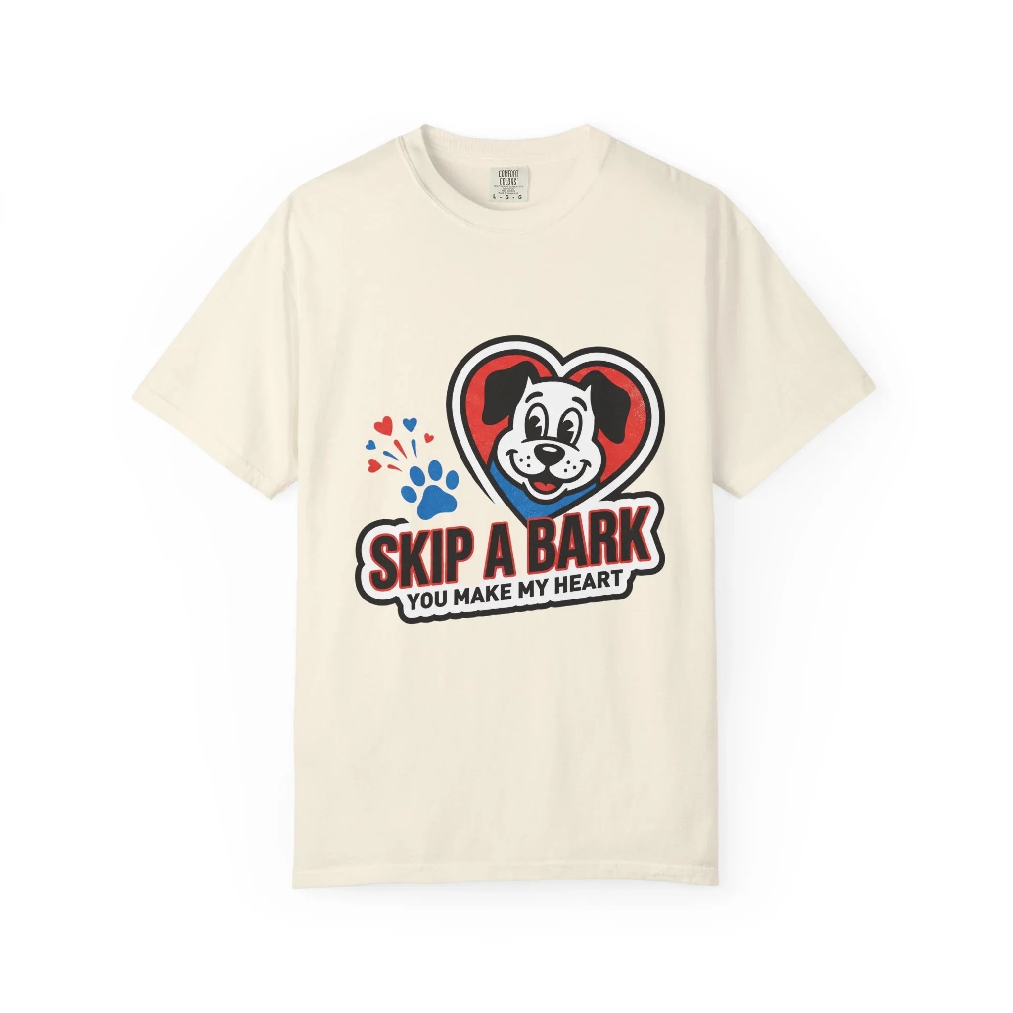 Skip A Bark You Make My Heart Shirt, Cute Dog Pun T-Shirt, Vintage Dog Badge Tee, Pet Parent Gift, Dog Mom Dog Dad Ivory