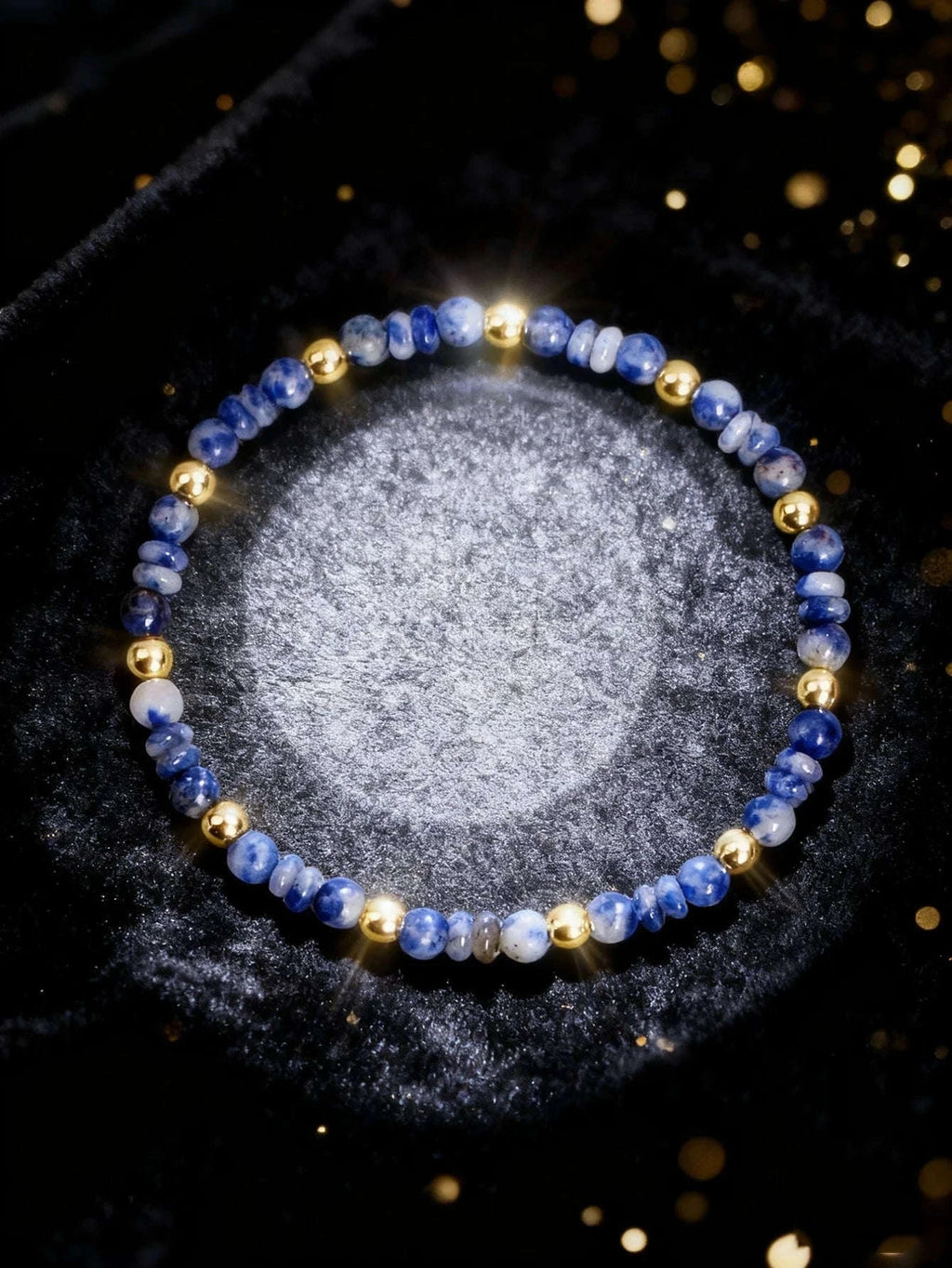 ✨ Sodalite Bead Bracelet – Natural 4mm Blue Abacus Beads for Vigour, Calm Communication, Protection & Emotional Balance Jewelry