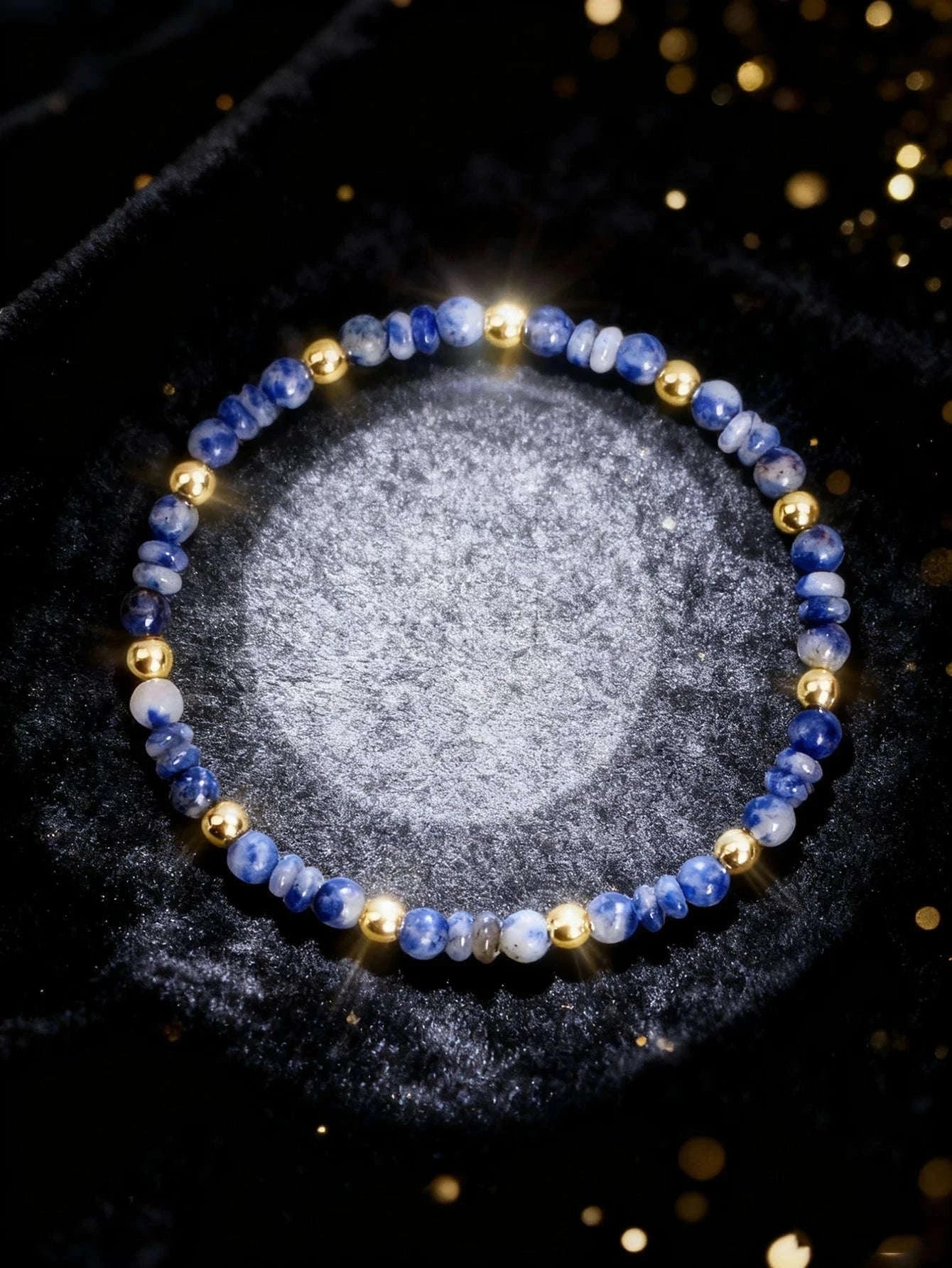 ✨ Sodalite Bead Bracelet – Natural 4mm Blue Abacus Beads for Vigour, Calm Communication, Protection & Emotional Balance Jewelry