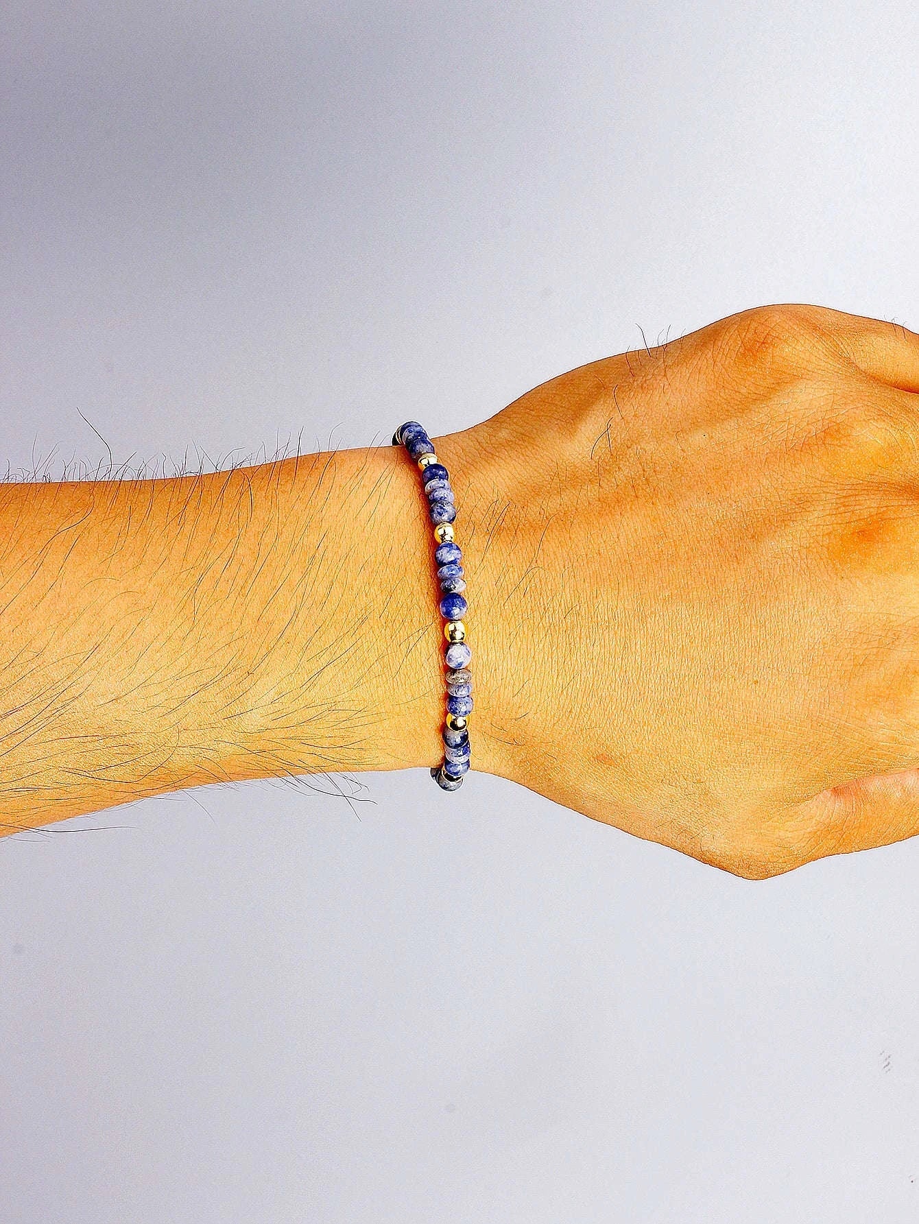 ✨ Sodalite Bead Bracelet – Natural 4mm Blue Abacus Beads for Vigour, Calm Communication, Protection & Emotional Balance Jewelry