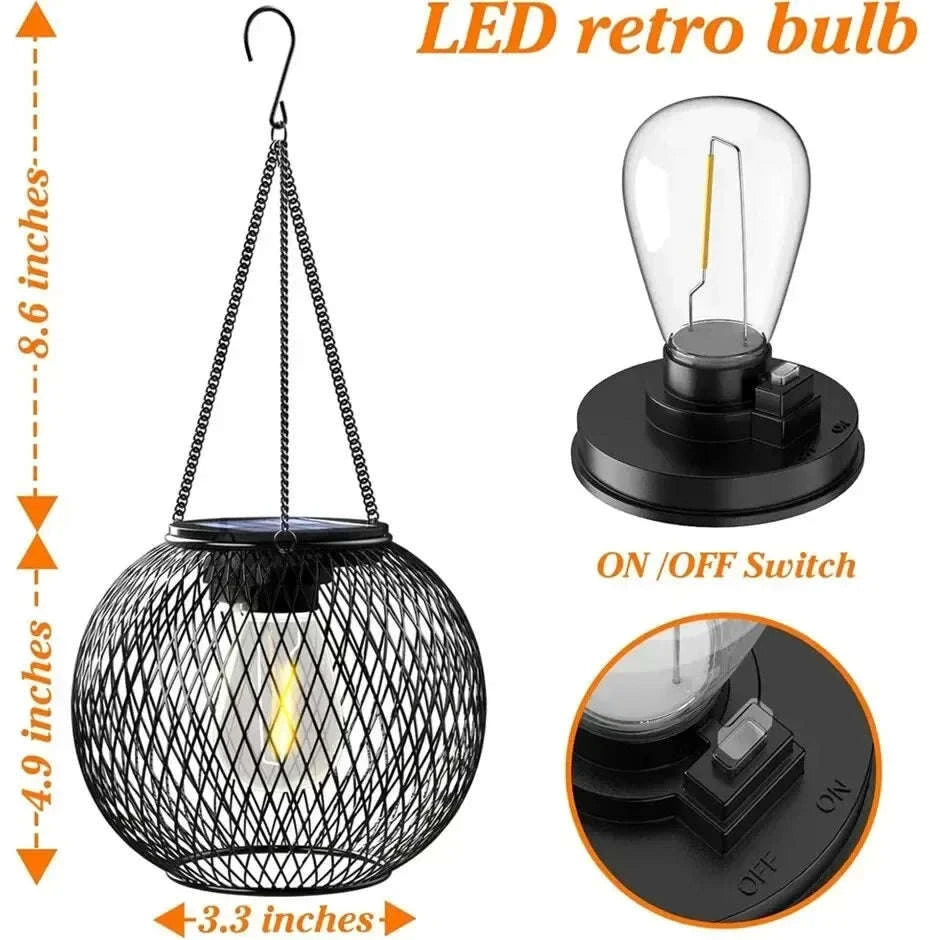 🌞 Solar Lantern Outdoor by Ortiny – Upgraded Waterproof Hanging Solar Light for Garden & Patio Décor | Free Shipping