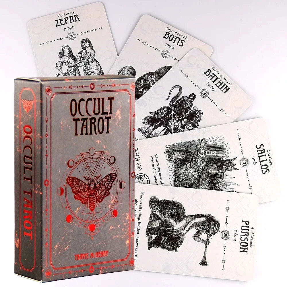 🔮 Solomonic Tarot & Oracle Deck – 78 Cards Inspired by Ancient Magickal Grimoires for Family Divination and Board Game Fun