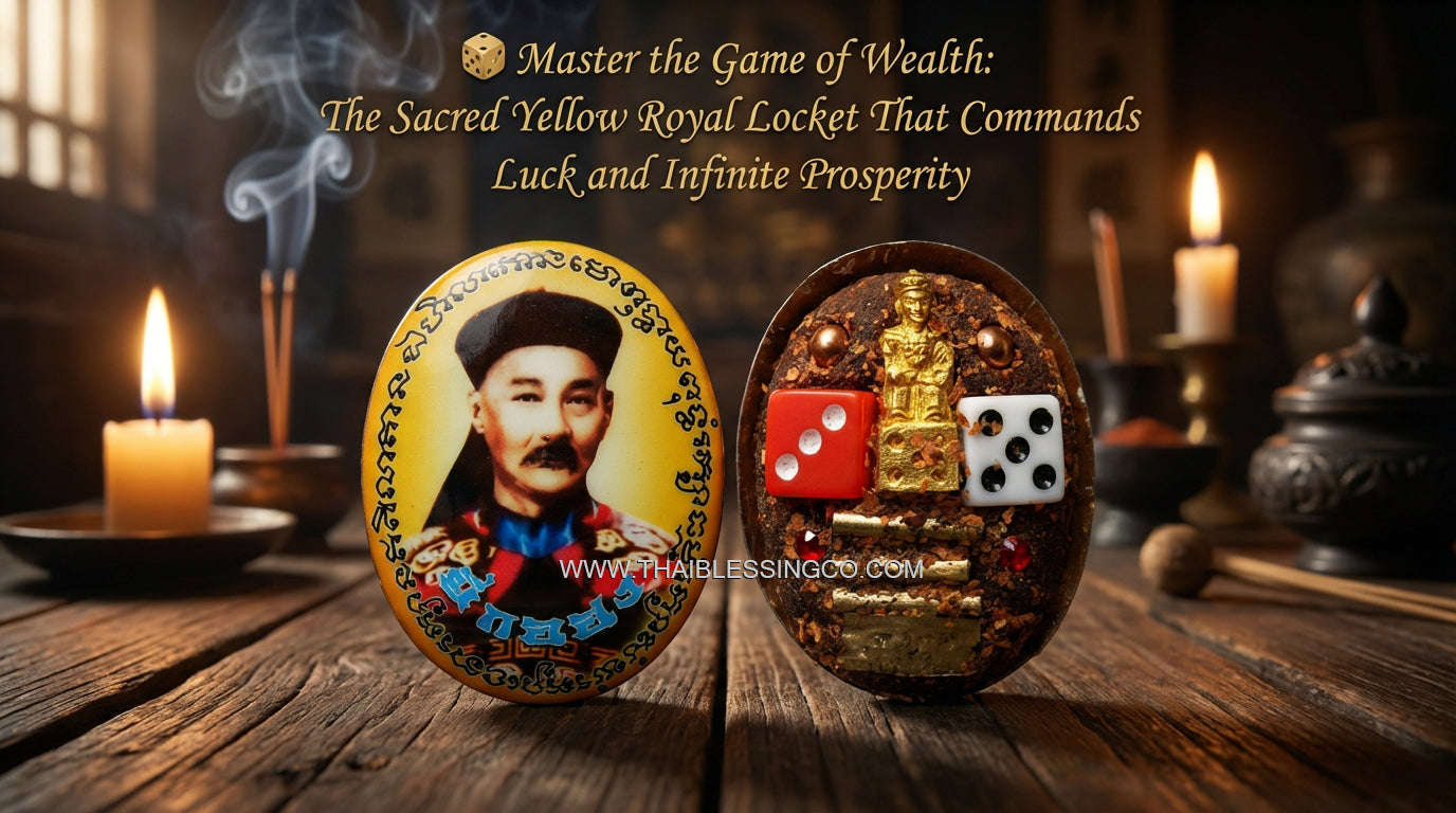 🔱 Sovereign Er Ger Fong Astral Locket: The Ultimate Windfall Luck & Gambling God Wealth Talisman – Yellow Royal Edition (Luang Pu Yen B.E. 2568)