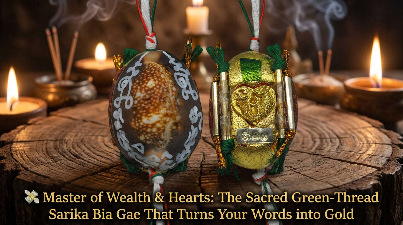 ✨ Sovereign Green-Thread Millionaire Sarika Bia Gae: Ultimate Wealth Magnet & Irresistible Charisma Talisman – Blessed by Luang Pu In (B.E. 2567-2568)