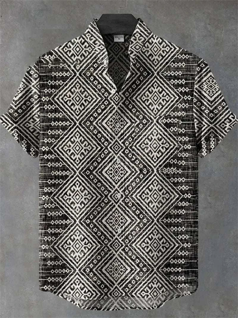 ✨ Sovereign Tiger Retro-Linen Hawaiian Shirt: Men’s Ultra-Breathable Short Sleeve Summer Top with 3D High-Definition Animal Print & Streetwear Casual Style (2026 Collection) SFQQQD1621
