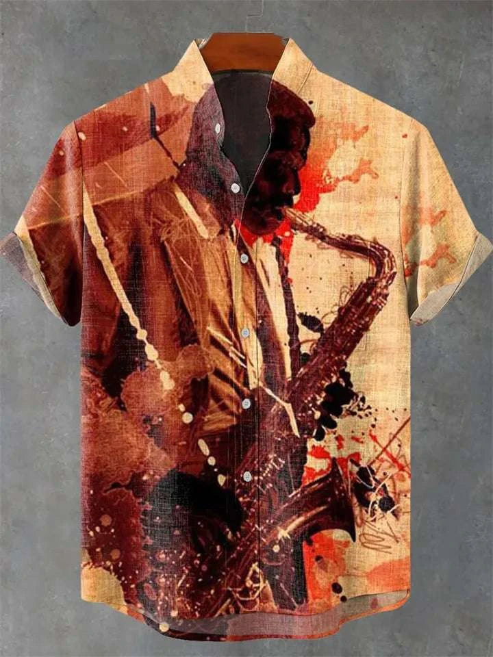 ✨ Sovereign Tiger Retro-Linen Hawaiian Shirt: Men’s Ultra-Breathable Short Sleeve Summer Top with 3D High-Definition Animal Print & Streetwear Casual Style (2026 Collection)