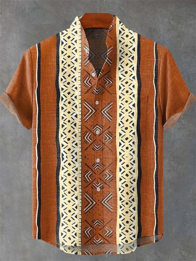 ✨ Sovereign Tiger Retro-Linen Hawaiian Shirt: Men’s Ultra-Breathable Short Sleeve Summer Top with 3D High-Definition Animal Print & Streetwear Casual Style (2026 Collection) SFQQQD1630