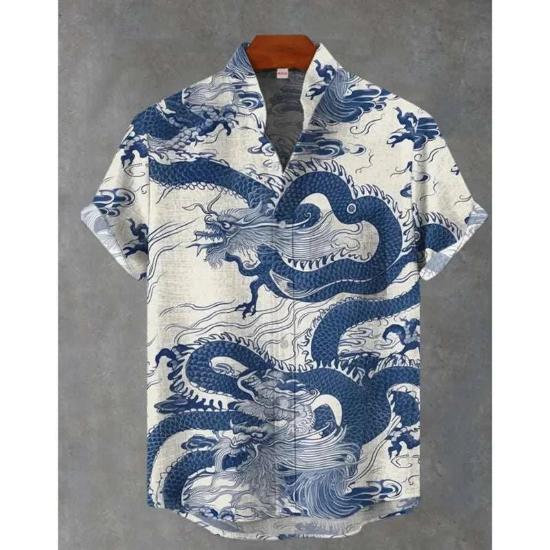 ✨ Sovereign Tiger Retro-Linen Hawaiian Shirt: Men’s Ultra-Breathable Short Sleeve Summer Top with 3D High-Definition Animal Print & Streetwear Casual Style (2026 Collection)