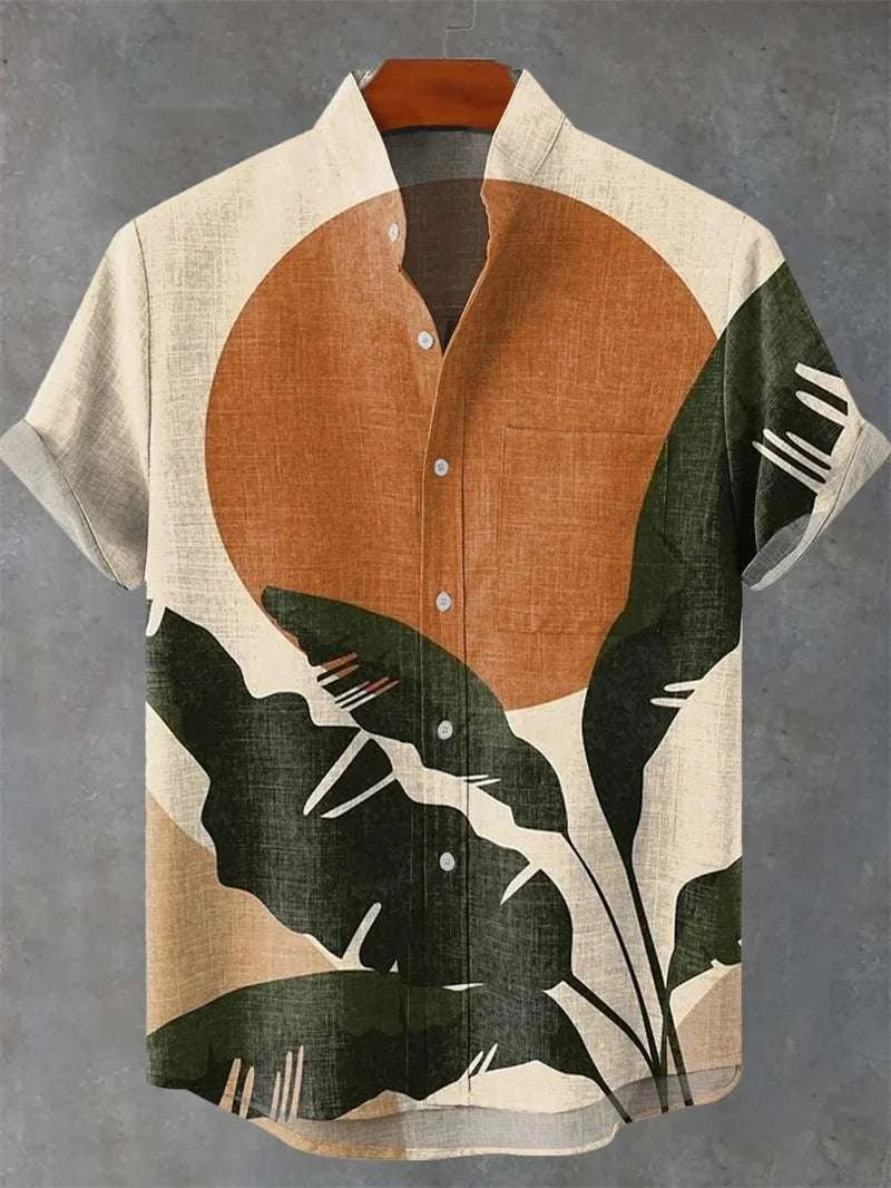 ✨ Sovereign Tiger Retro-Linen Hawaiian Shirt: Men’s Ultra-Breathable Short Sleeve Summer Top with 3D High-Definition Animal Print & Streetwear Casual Style (2026 Collection) SFQQQD1626