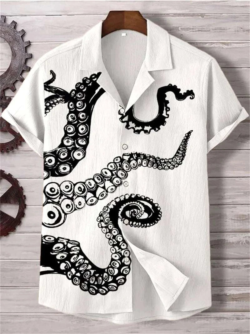 ✨ Sovereign Tiger Retro-Linen Hawaiian Shirt: Men’s Ultra-Breathable Short Sleeve Summer Top with 3D High-Definition Animal Print & Streetwear Casual Style (2026 Collection) CSFQQQD1631