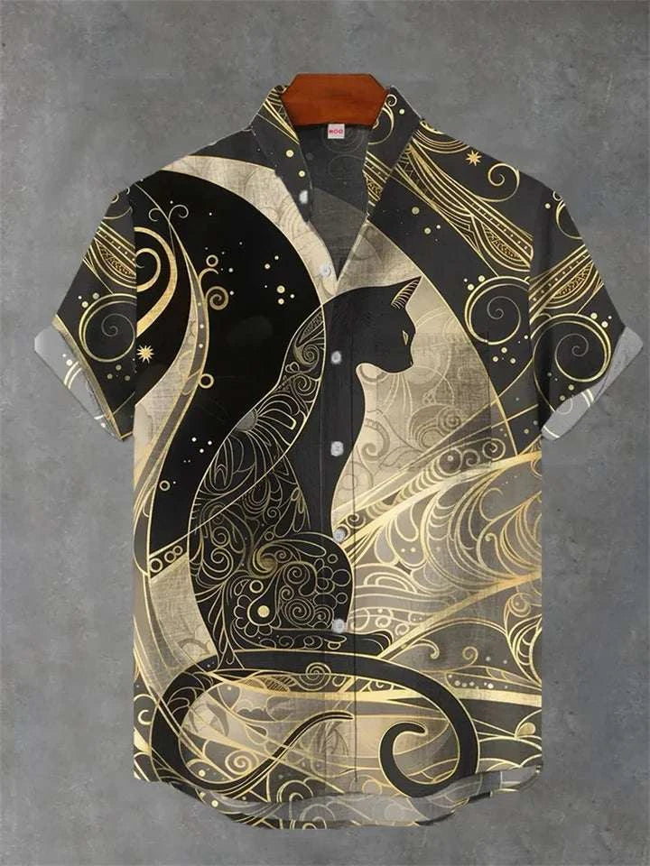 ✨ Sovereign Tiger Retro-Linen Hawaiian Shirt: Men’s Ultra-Breathable Short Sleeve Summer Top with 3D High-Definition Animal Print & Streetwear Casual Style (2026 Collection)