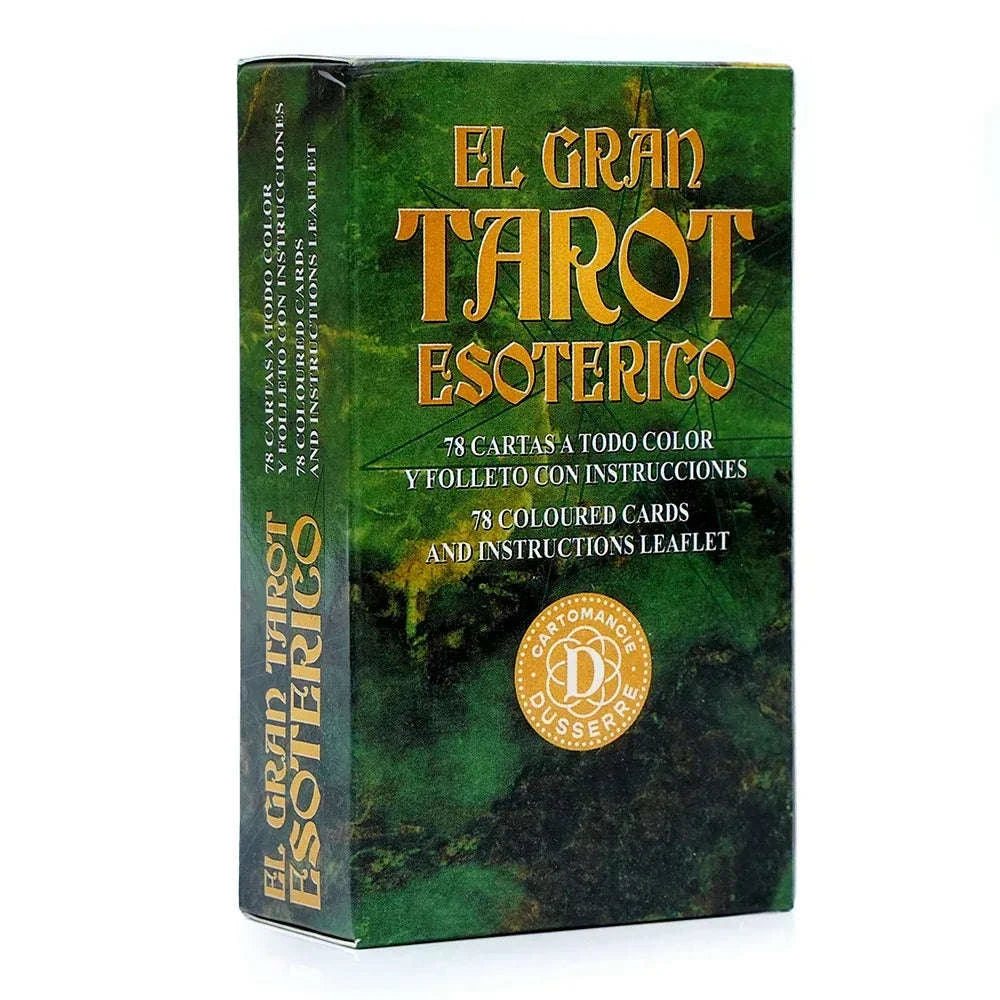 ☀️ Spanish Esoteric Tarot Deck with Included Instructions | El Sol﻿ Design | Divination Cards for Spiritual Readings Light Grey