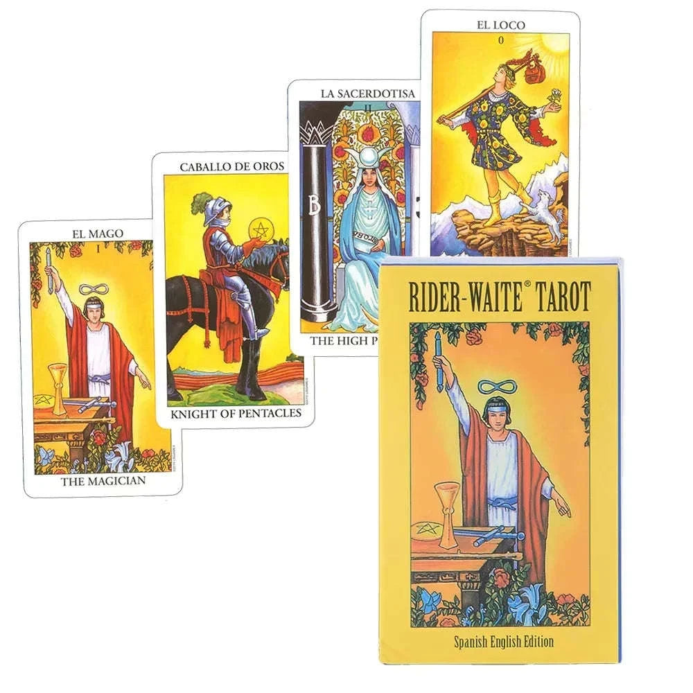 ☀️ Spanish Esoteric Tarot Deck with Included Instructions | El Sol﻿ Design | Divination Cards for Spiritual Readings army green